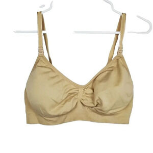 MOTHERHOOD‎ Women's Beige Minimalist Clip Down Nursing Bra SZ XL Neutral Capsule